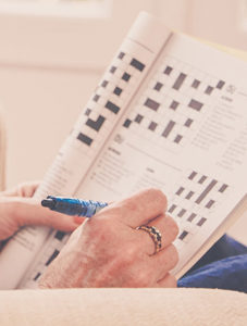 Woman Doing Crossword Puzzle